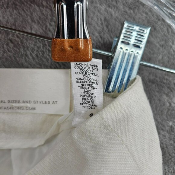 Cato Linen Blend Trousers Pants 16W Ivory Off White Fully Lined Casual Plus New - Picture 9 of 13